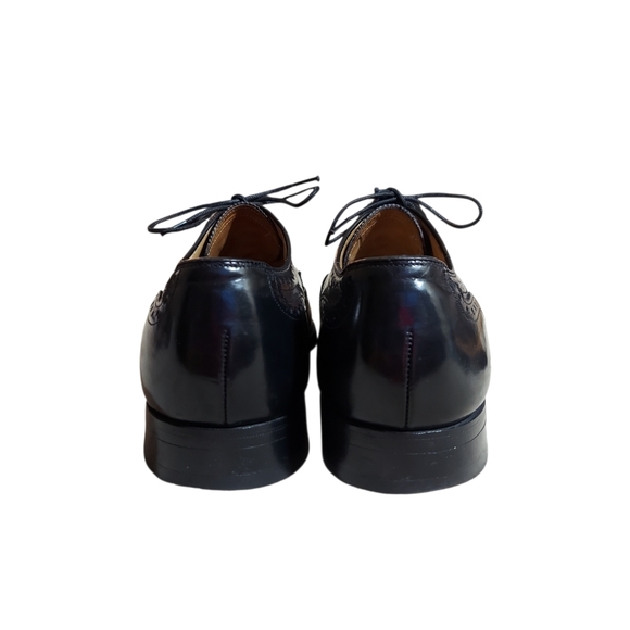 Johnston & Murphy Black Leather Aristocraft Vintage wingtip oxford dress shoes main image 7